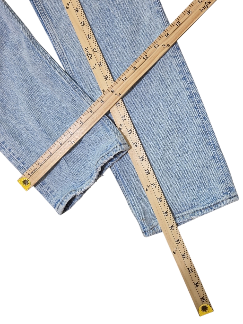 Abercrombie & Fitch Light Blue High-Rise Straight Jeans - Picture 7 of 10